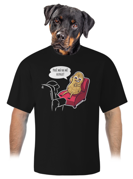 Alergeny u psychologa unisex tričko oversized Black