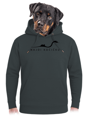 Najdi kočičku unisex mikina premium Charcoal