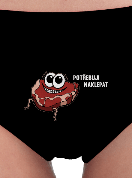 Chceš naklepat? dámské kalhotky Black