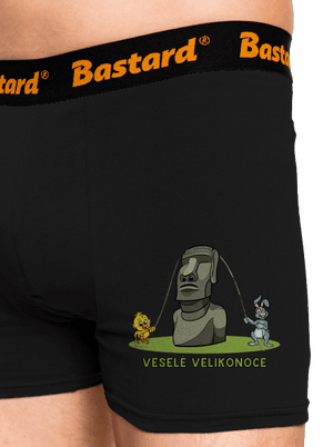 Velikonoční Moai boxerky Black
