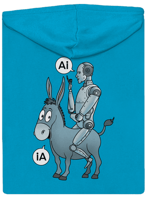 Osel a AI dámská mikina na zip Blue Atol