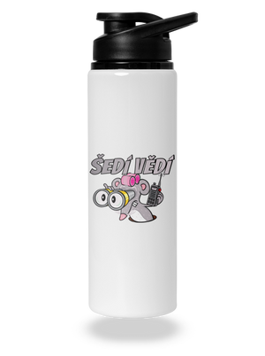 Šedí vědí - myš lahev na vodu White