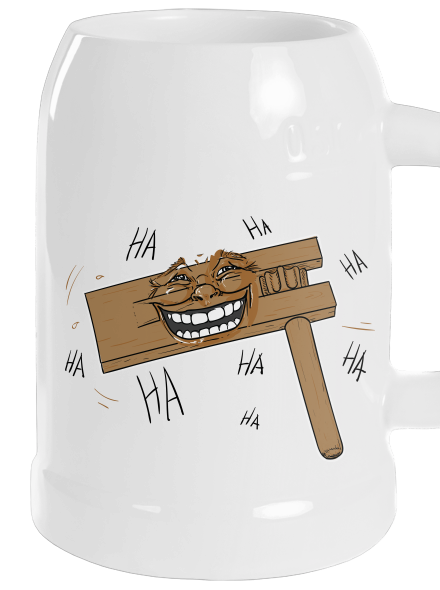 Řehtačka půllitr White