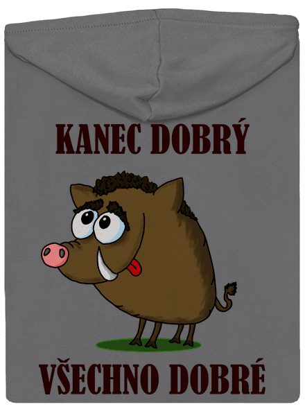 Kanec dobrý dámská mikina na zip Steel Gray