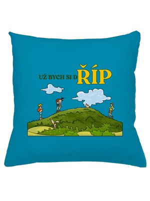 Říp polštář Blue Turquoise