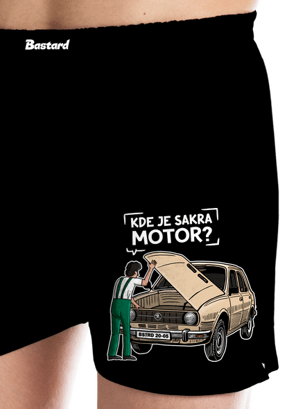 Kde je motor? pánské trenky Black