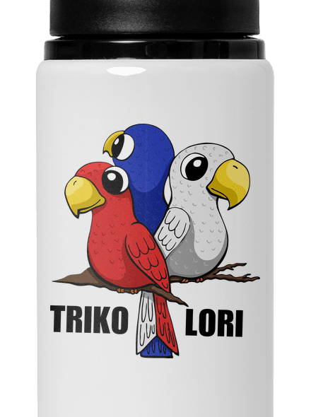 Trikolori lahev na vodu White