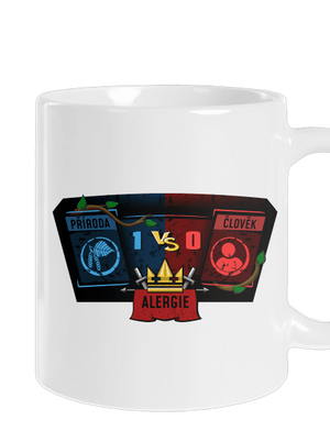 Příroda vs. člověk klasický hrnek White