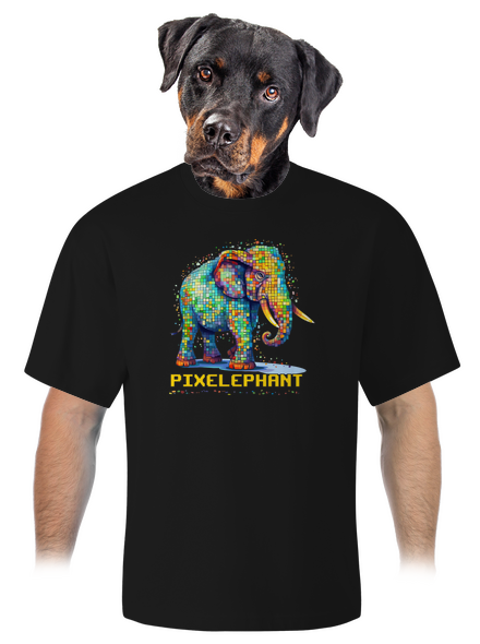 Pixelephant unisex tričko oversized Black