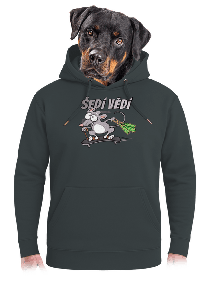 Šedí vědí - myšák unisex mikina premium Charcoal