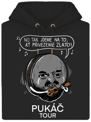 Pukáč tour unisex mikina premium Dark Black