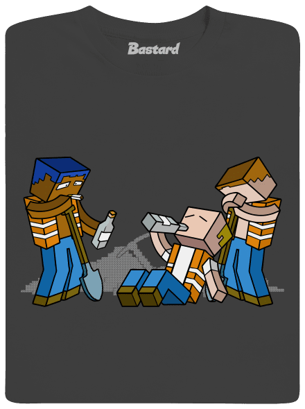 Real Minecraft pánské dlouhý rukáv Dark Grey