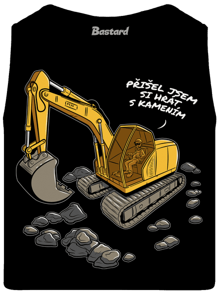 Hrát s kamením pánské tílko Black