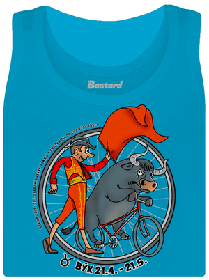 Cyklistický horoskop: Býk dámské tílko klasické Blue Atol