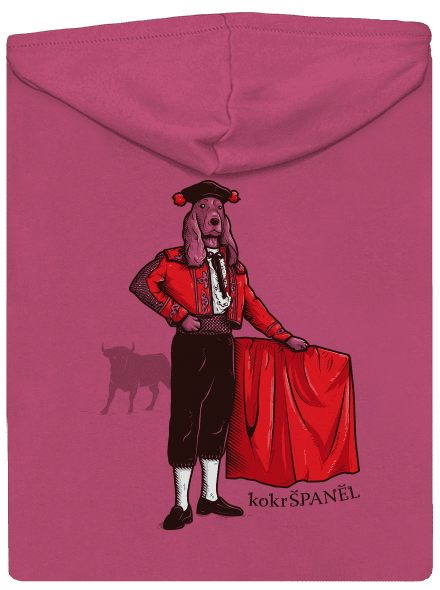 Kokršpaněl dámská mikina na zip Magenta