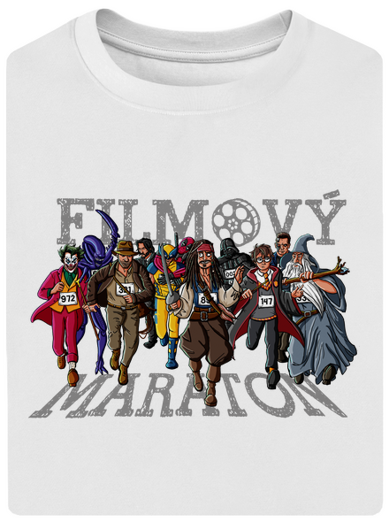 Filmový maraton unisex tričko oversized White