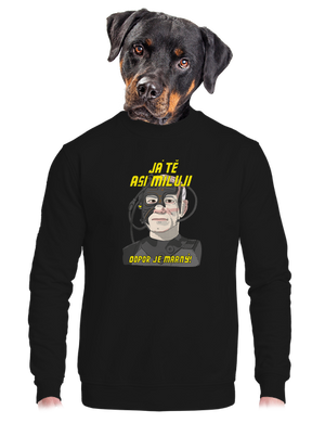 unisex mikina bez kapuce