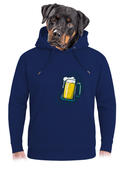 V břiše unisex mikina premium Navy