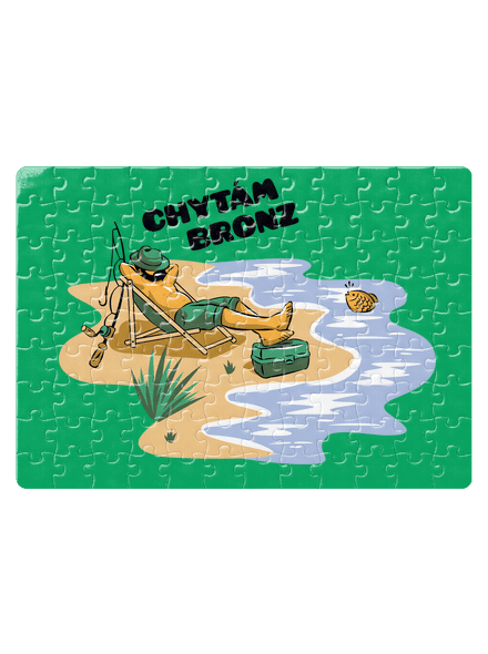 Chytám bronz puzzle White