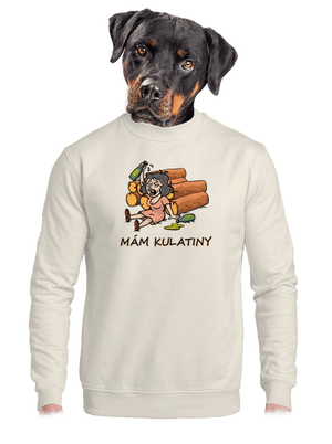 Mám kulatiny unisex mikina bez kapuce Off White