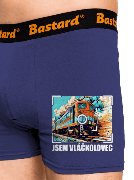 Jsem vláčkolovec boxerky Blue Navy