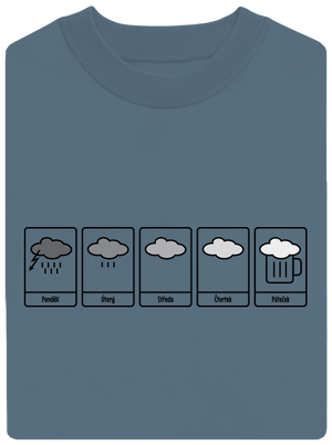 Předpověď počasí unisex mikina bez kapuce Nordic Blue