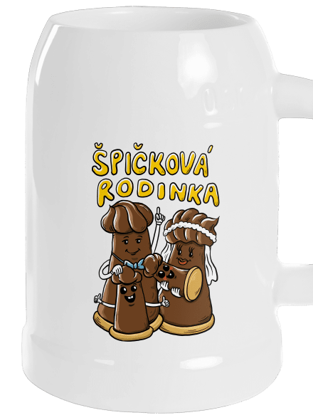 Špičková rodina II půllitr White