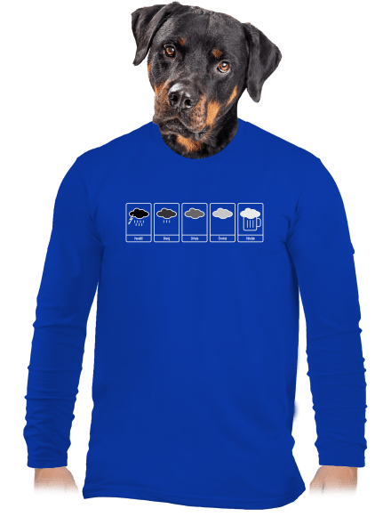 Předpověď počasí pánské dlouhý rukáv Royal Blue