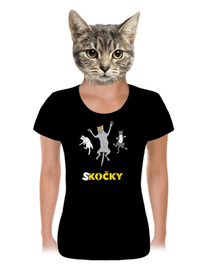 Skočky dámské tričko Black