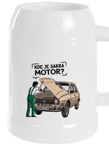 Kde je motor? půllitr White