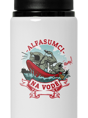 Alfasumci na vodě lahev na vodu White