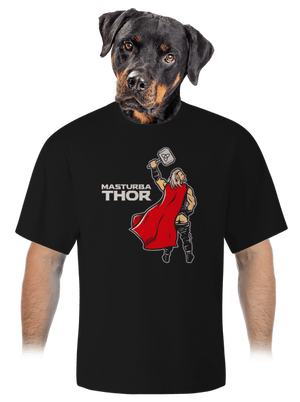 Masturbathor unisex tričko oversized Black