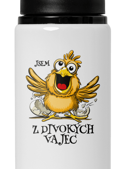 Z divokých vajec lahev na vodu White