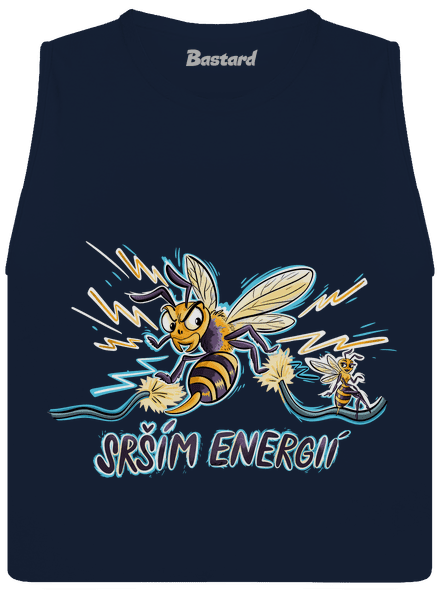 Srším energií dámské tílko volné Navy