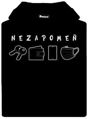 Nezapomeň pánská mikina klokanka Black