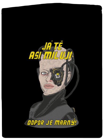 Zamilovaný Borg dámská mikina na zip Black
