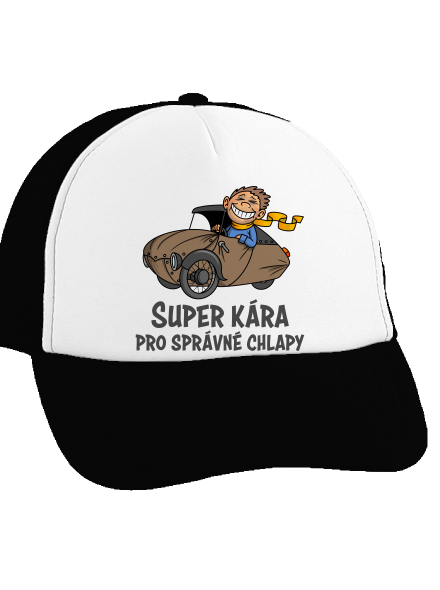 Velorex kšiltovka truckerka Black cap