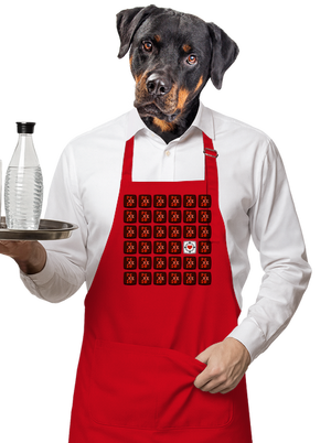 Pexeso zástěra Red