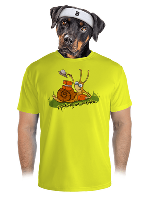 Makám na baráku pánské sportovní tričko Neon Yellow
