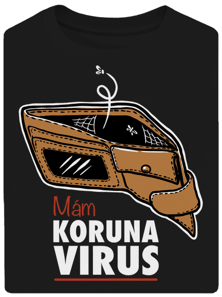 Korunavirus v peněžence unisex tričko oversized Black