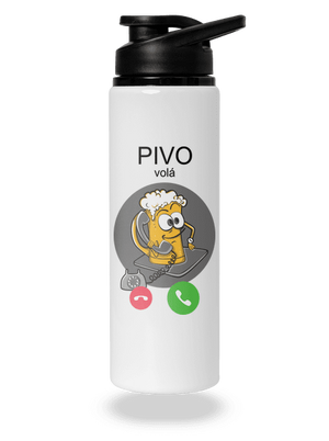 Pivo volá lahev na vodu White