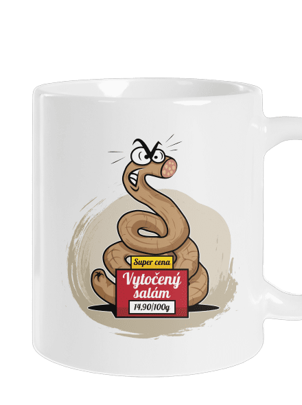 Vytočený salám klasický hrnek White