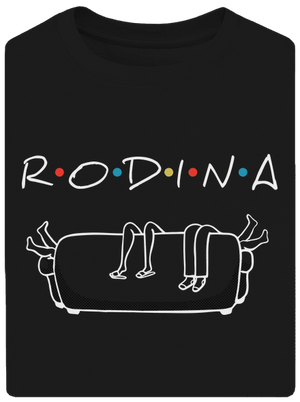 Rodina unisex tričko oversized Black