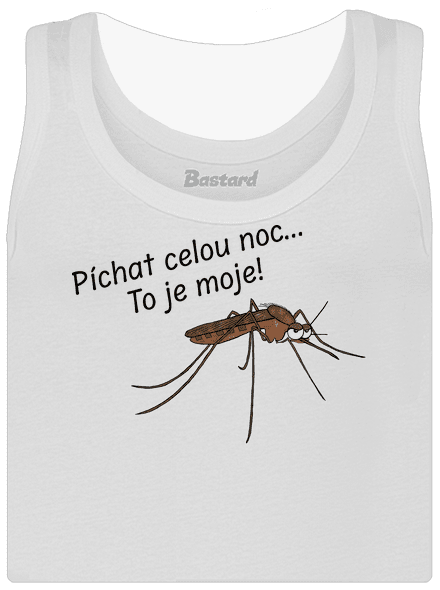 Komár s výdrží dámské tílko klasické White