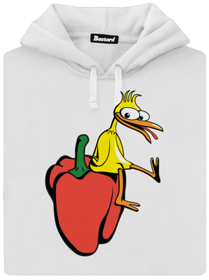 Kuře na paprice dámská mikina klokanka White