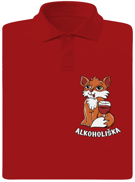 Vínová Alkoholiška pánská polokošile Red Mal
