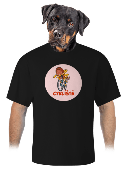 Cyklíště unisex tričko oversized Black