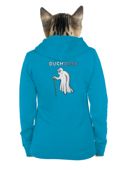 Duch důchodce dámská mikina na zip Blue Atol