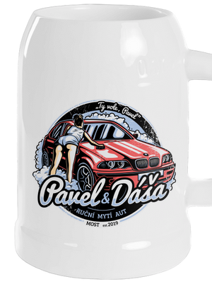 Automyčka Pavel půllitr White