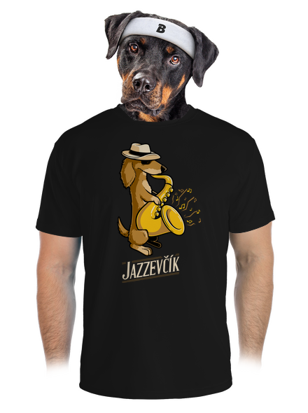 Jazzevčík pánské sportovní tričko Black